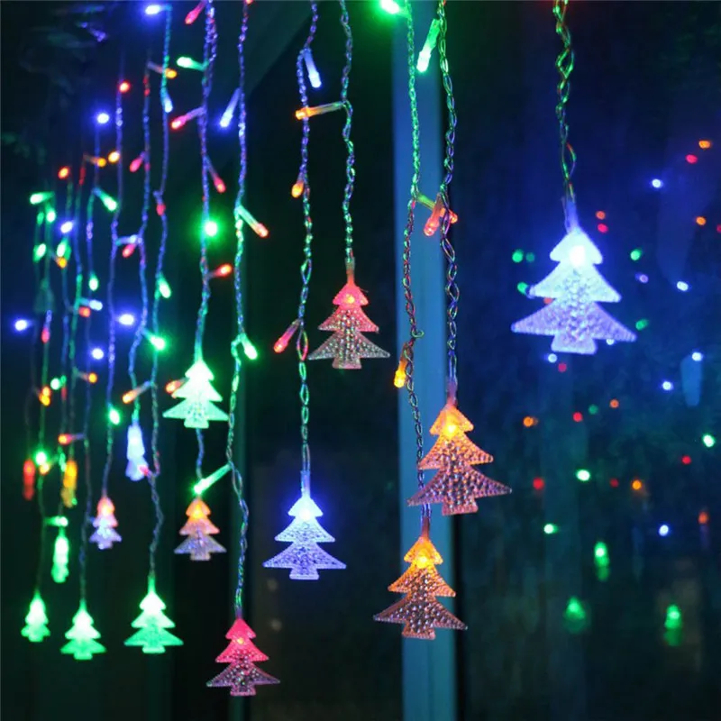 큰 판매 크리스마스 장식 커튼 눈송이 LED 문자열 조명 플래시 라이트 커튼 라이트 방수 야외 파티 조명 201203