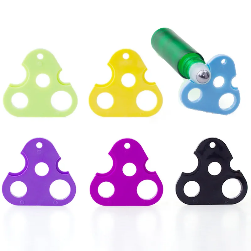 Ouvre-huiles essentielles Triangle Roller Balls Caps Key Tool Bouteilles en verre Cap Opener 6 couleurs