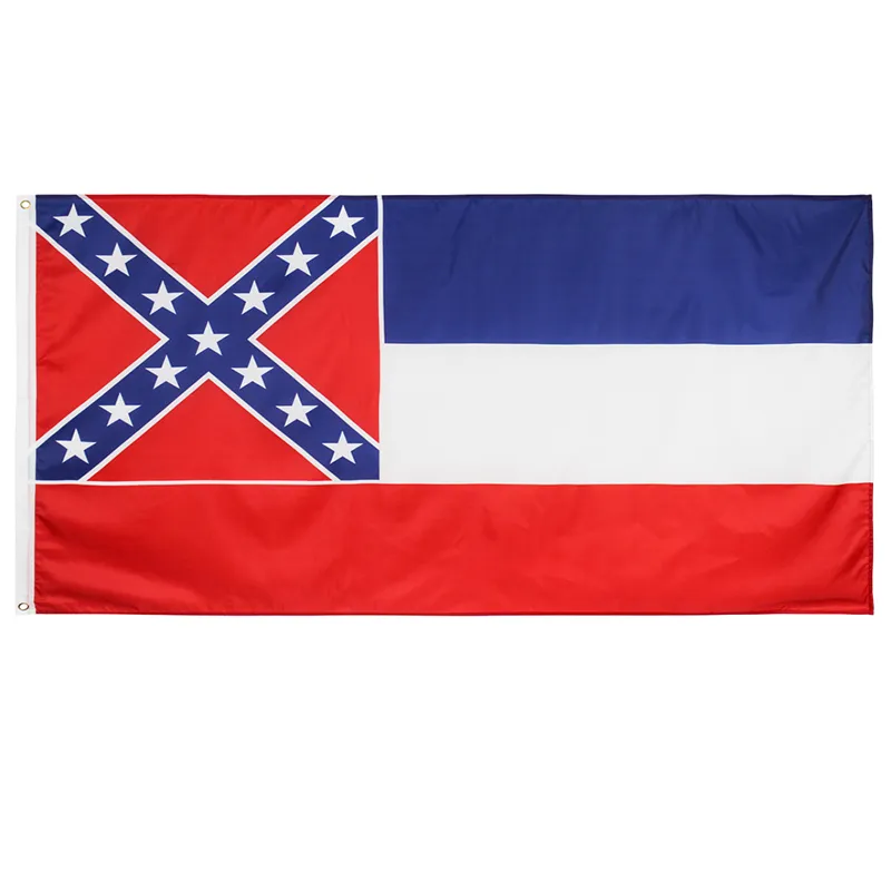 Mississippi Flag Direct Fabryka Hurtowa 3x5fts 90x150cm Banner USA do pomieszczenia na zewnątrz wiszącej dekoracja