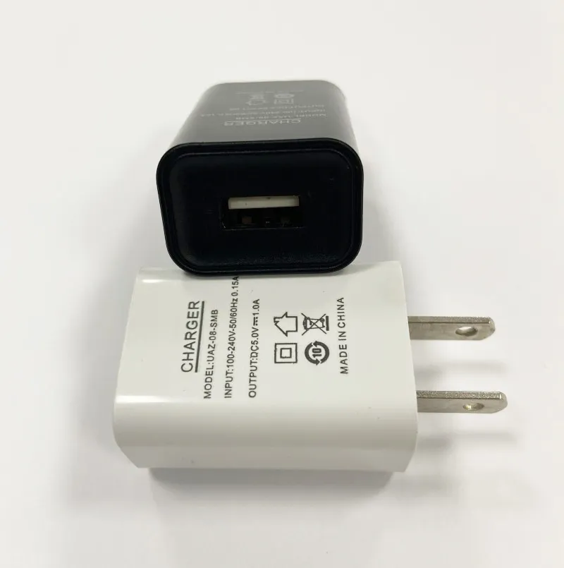 Uniwersalna UE USA płaskie sześcienne mini adapter ścienny USB Plug Home Travel Charger Power 1A 5V dla mobilnego smartfona E