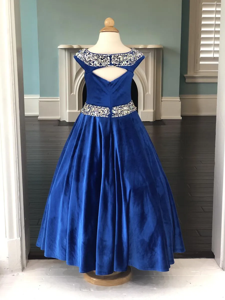 green emerald velvet dress Charming Beaded Ball Dresses Sky Blue V-neck Junior Prom Dress, MP439 main image 1