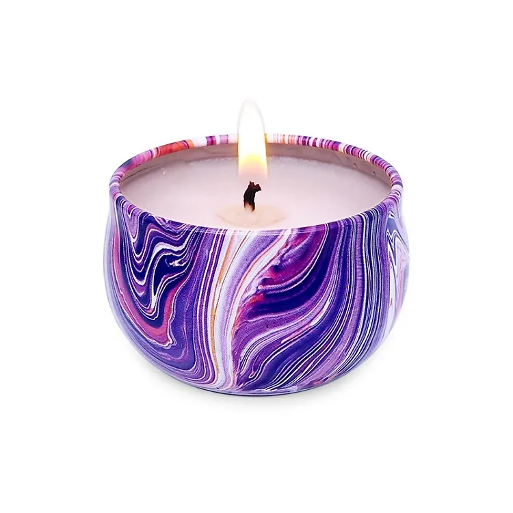 Aromatherapie kaarsen om te helpen slapen en kalmeren zenuwen lavendel etherische olie geur wax sojabonen plant Valentijnsdag cadeau T2i53342