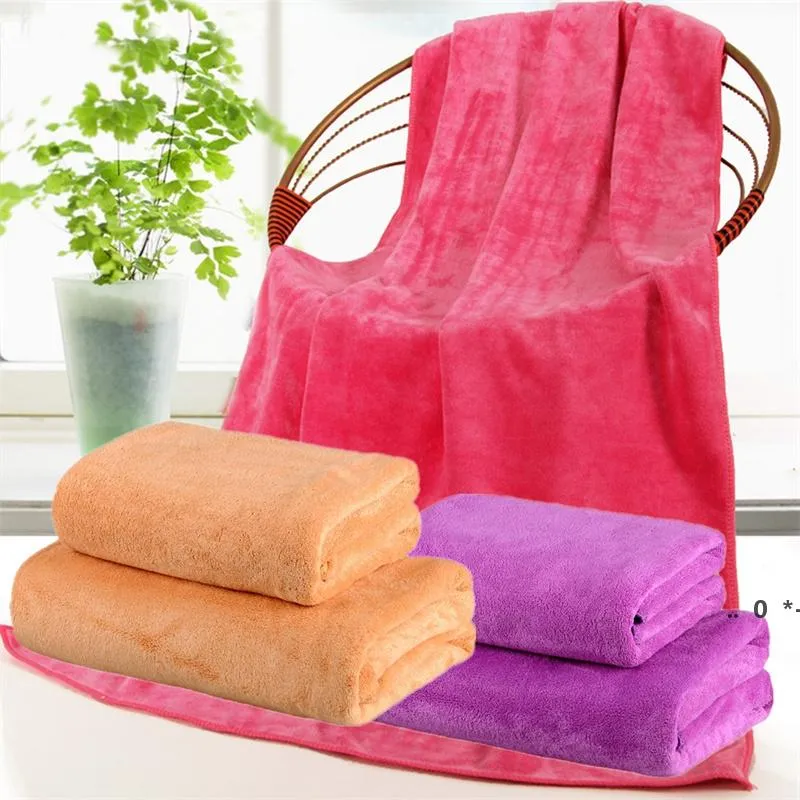 80 * 180 Grande Serviette De Bain Doux Microfibre Absorbant D'eau Séchage Rapide Épaississement Adulte Salon De Beauté Serviettes RRA11760