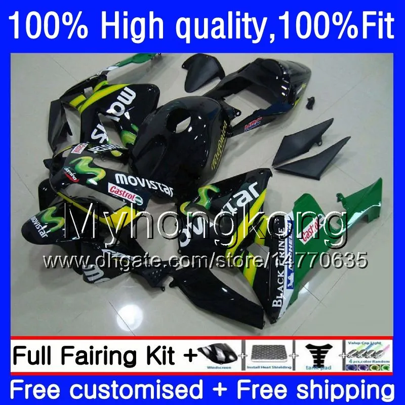 OEM Injection For HONDA CBR 600RR 600 RR CBR600F5 CBR600 Movistar black RR 03 04 49HM.93 CBR 600F5 600CC CBR600RR F5 03 04 2003 2004 Fairing