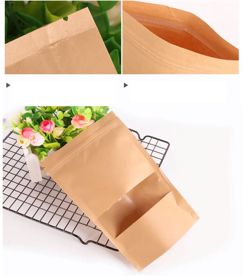 Paper bag shop with zipper