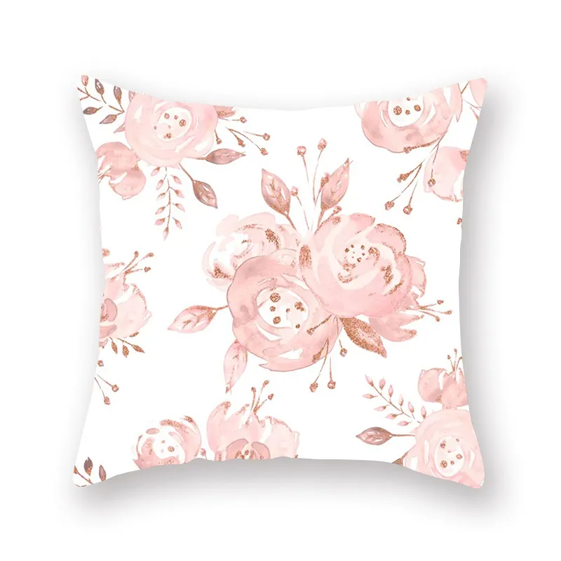 Wish the hot rose gold pink peach sheepskin paper pillow case sofa cushion household goods trade explosion