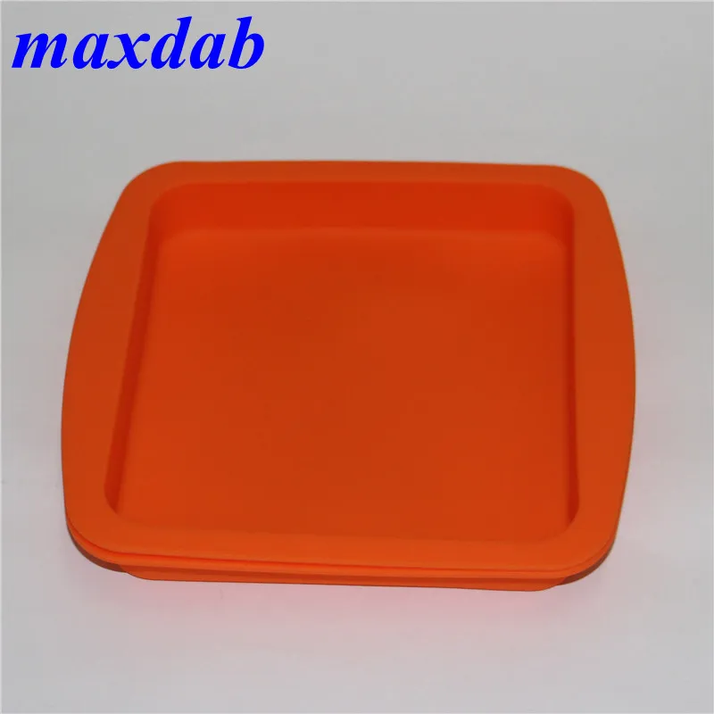 Vente chaude plat de cire de silicone casserole profonde forme carrée 8x8 convivial récipient en silicone antiadhésif concentré plateau en silicone de qualité alimentaire dhl