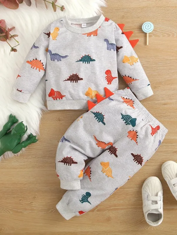 Bebê dinossauro imprimir camisola camisola ela