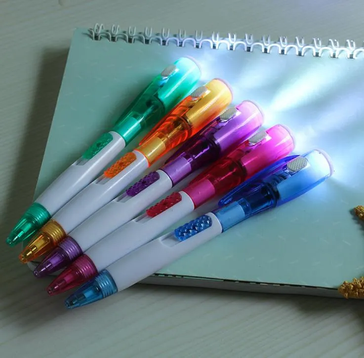Penna luminosa per lettura notturna multifunzionale, piccola penna a sfera con torcia elettrica, penna luminosa pubblicitaria a LED SN3603
