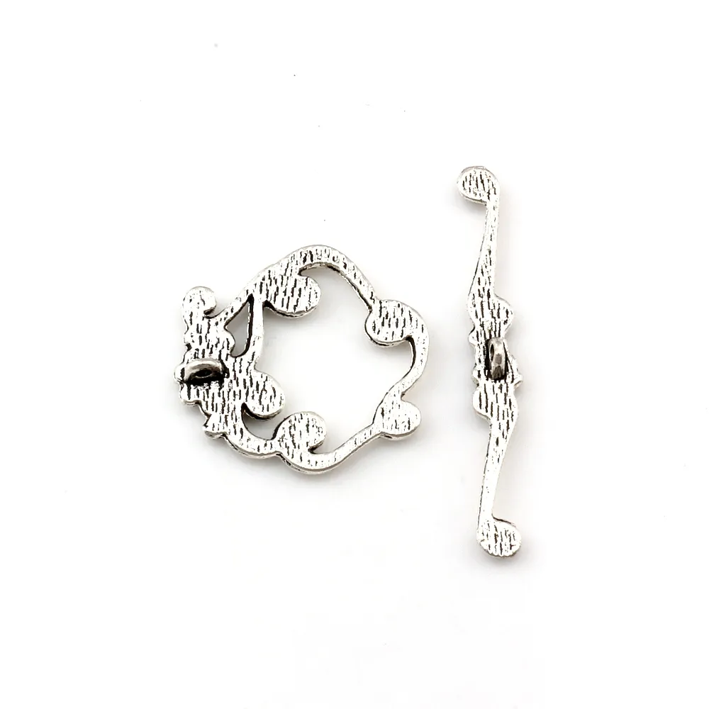 50 Sets Antique Silver Zinc Alloy OT Toggle Clasps For DIY Bracelets Necklace Jewelry Making Supplies Accessories F-69236K