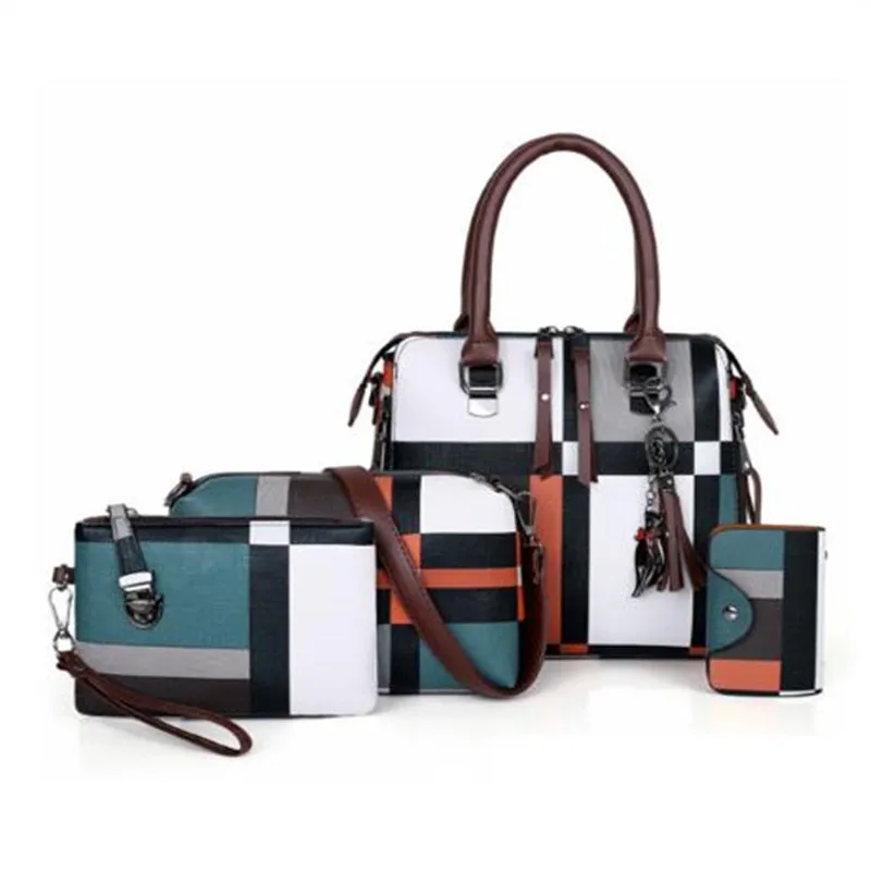 New Luxury Handbags Plaid Women Bags Designer 2021 Tassel Purses and Handbags Set Bags Female Bolsa Feminina