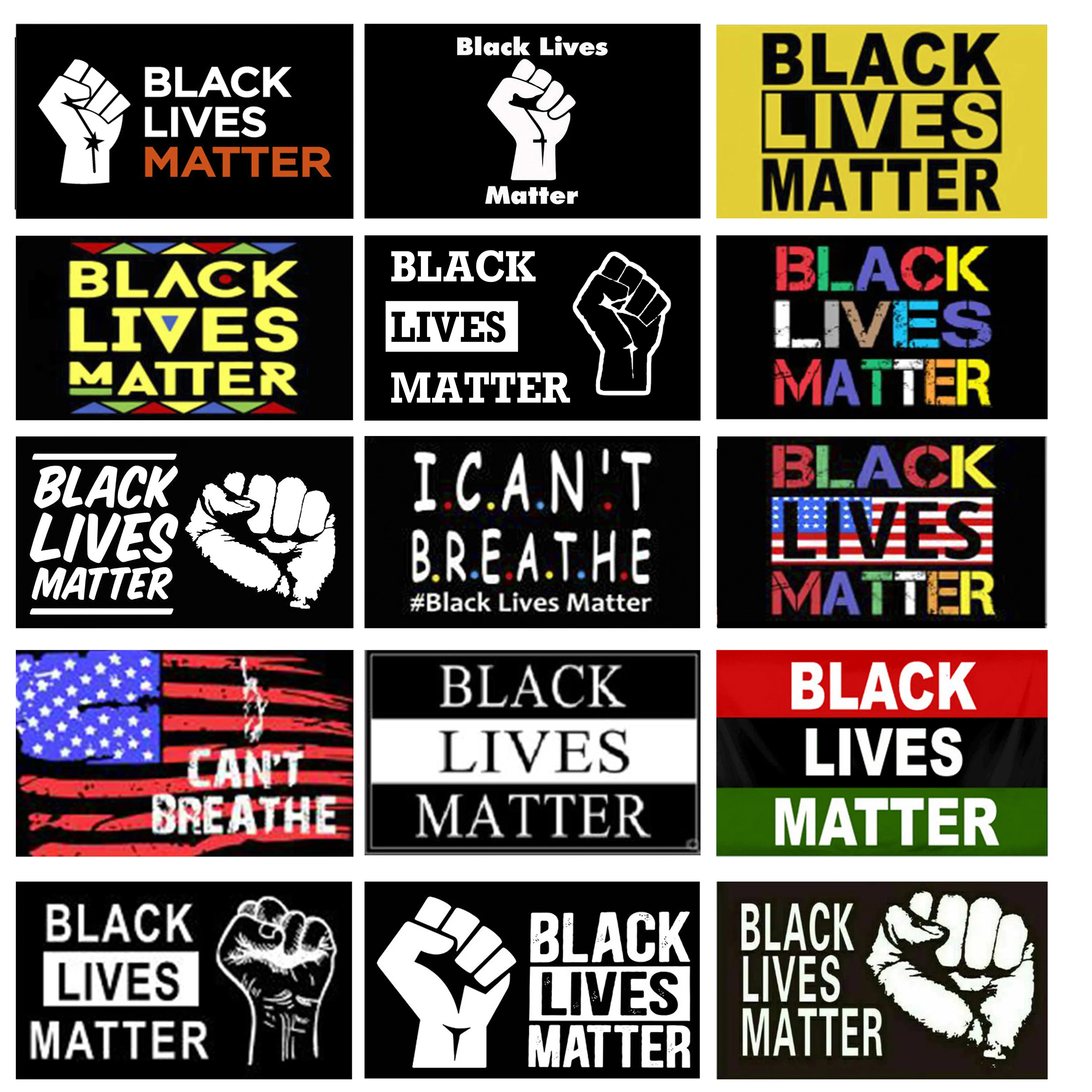 Black Lives Matter Flag 15 Styles Freeshipping Direct Factory Hanging 3x5ft 90x150cm BLM Banner Blandad Order 2020usa för dekoration