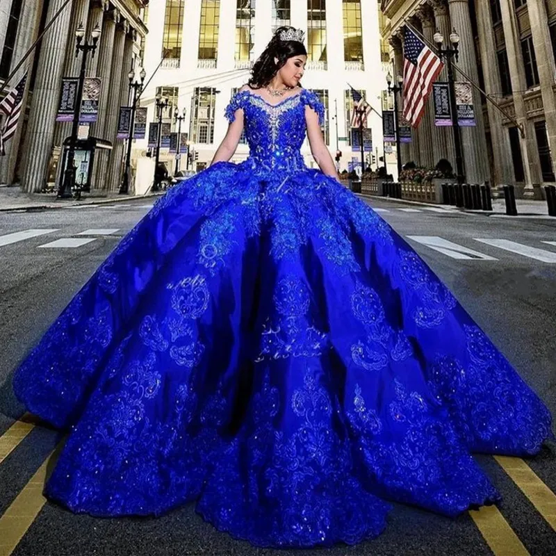 Royal Blue Prom Dresses: Off The Shoulder Crystal... From Wevens, $351.16 |  DHgate.Com