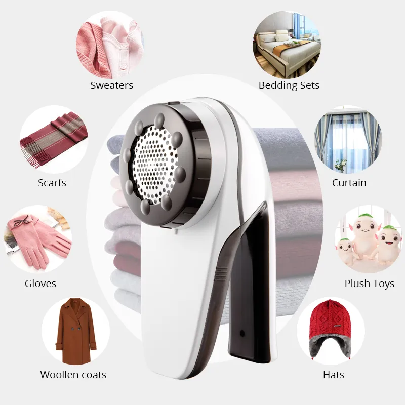 Professionell uppladdningsbara kläder Lint Remover for Home Travel Six-Vane Blade Effektiv Tyg Defuzzer Stor Fuzz Shaver Y200320