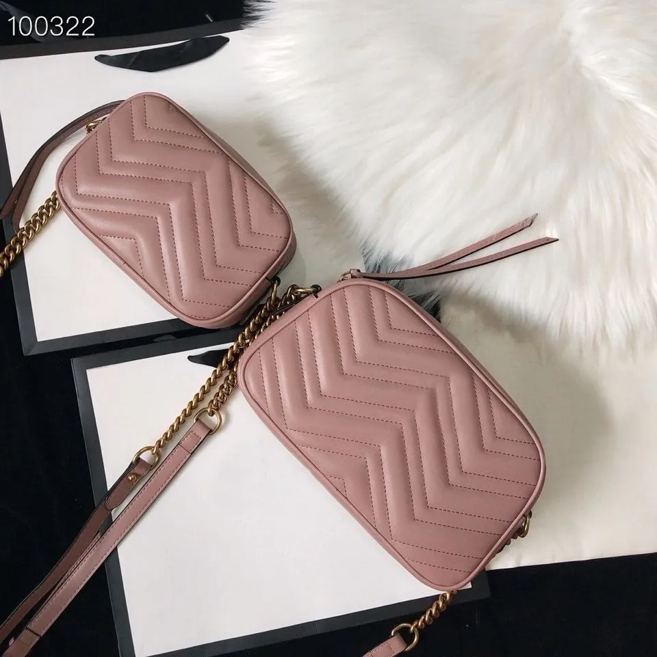 Dicky0750 cowhide handbags leather shoulder bags chain purse fashion handbag wave lady purses presbyopic card holder evening bag messenger women