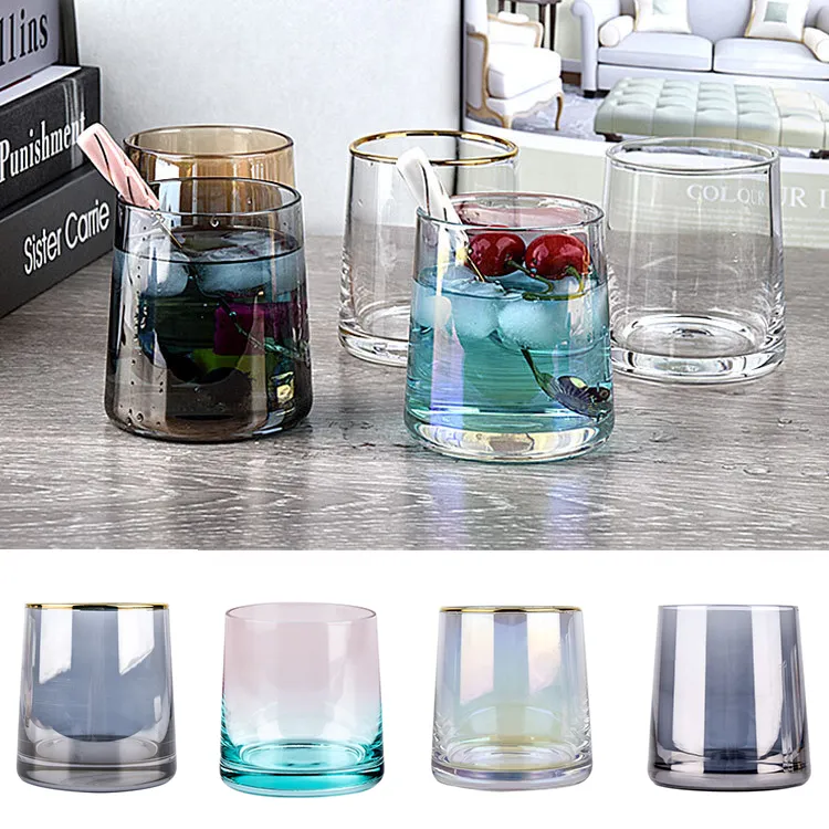 Bicchieri da vino creativi da 250 ml Bicchiere da whisky Forniture per bar da casa Colorful Phnom Penh Glass Cup 10 Style XD24345