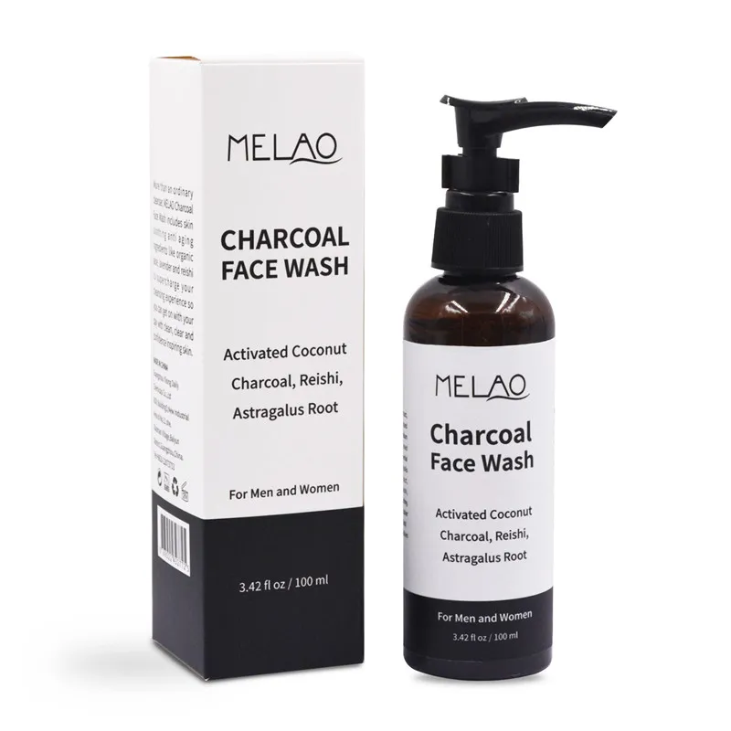 MELAO Deep Cleansing Bamboo Charcoal Face Cleanser Moisturizing Blackhead Remove Face Skin Care Cleanser for Man and Woman 6pcs