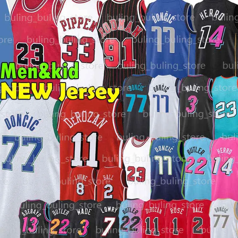 Chicago Bulls Dallas Mavericks Michael 77 Doncic Jersey Jordan Wade Mj Luka 23 9 Dwyane Porzingis Dennis Dennis 91 Rodman Scottie 33 Pippen Jimmy Tyler 14 Herro Butler كرة السلة