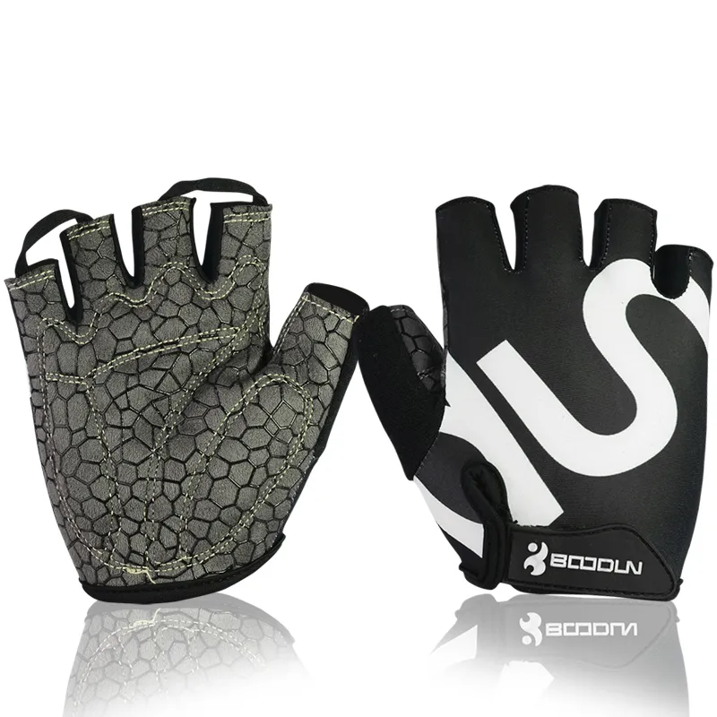 Boodun Gym Gloves Men Women Body Building Half Finger Fitness Gloves  An-slip Weight Lifting Sports Training Gloves Q0108