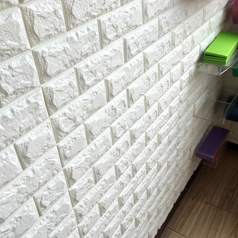 3D XPE Foam Brick Wall Sticker, Self Adhesive Decorative 3D Wall