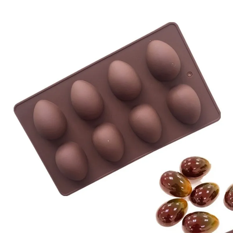8 яиц в форме пасхального яйца силиконовые формы для выпечки печенье печенье шоколад плесень пудинг ледяной поднос