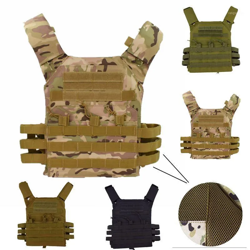 Jacht Jassen 600D Camouflage Tactische Vest Molle Plate Carrier Tijdschrift Paintball CS Outdoor Beschermende Lichtgewicht Groothandel1