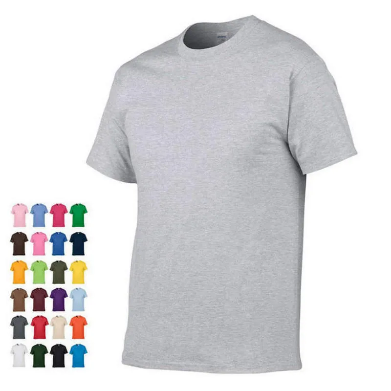 2020 t-shirt été nouveau haute qualité hommes décontracté à manches courtes col rond 100% coton t-shirt hommes marque blanc noir t-shirt