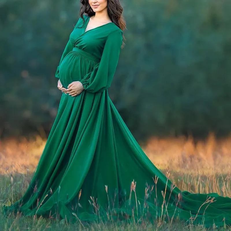 Chiffon maternity dress clearance for photoshoot