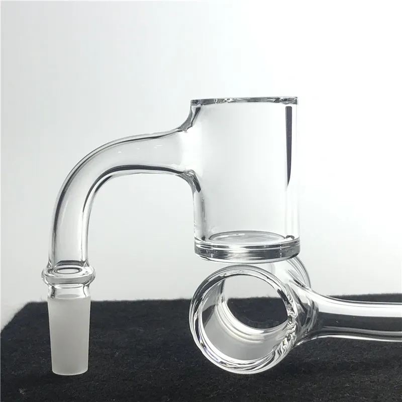 Nouveau clou de quartz de quartz entièrement soudé de 25 mm d'épaisseur de 2,5 mm avec clou de quartz d'artiste sans dôme à dessus plat biseauté sans couture HQ pour fumer du verre