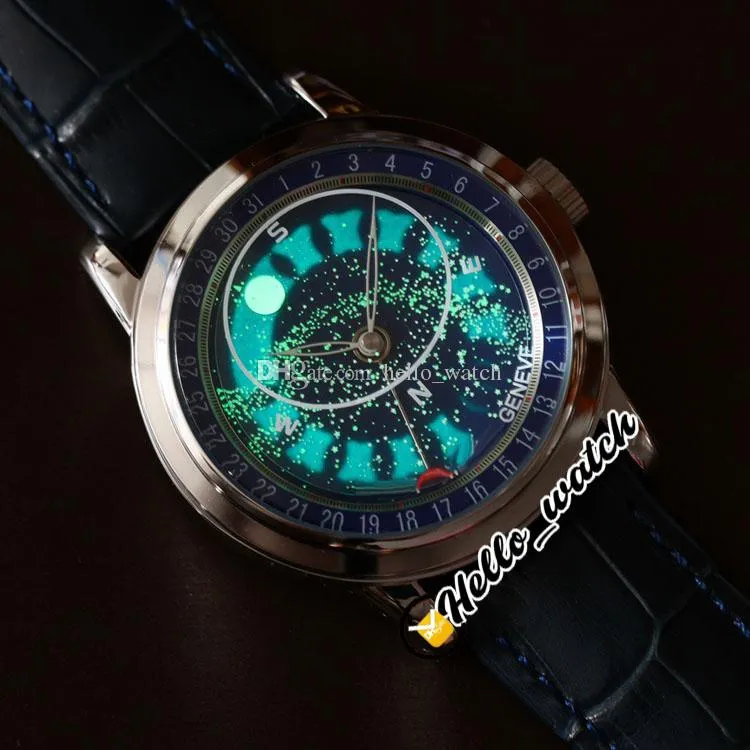 2 Style Super Complex 6102P-001 Miyota 8215 Автоматические мужские часы Starry Sky Galaxy Blue Dial 6102 6104 Стальной корпус Часы с кожаным ремешком Hello_Watch HWPP G33B (1)