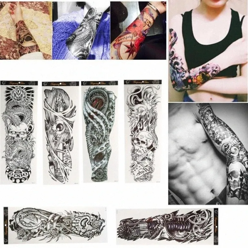 Перенести Татуировки 6Types Женщины Мужчины Temporary Поддельный Полная ОхрШеи Body Art Tattoo Transfer Этикета Стикера Временные Татуировки НаклейкиSd3J # От 4 036 руб.
