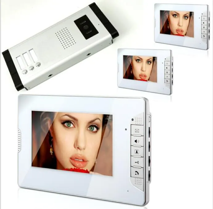 Nuevo video portero automático de 7 pulgadas monitor de video portero con  1200tvl cámara exterior resistente a la intemperie ip65 puerta teléfono  sistema de intercomunicación