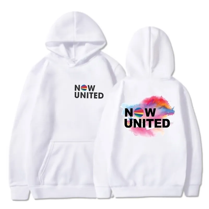 Felpe con cappuccio oversize Now United Felpe con cappuccio da uomo Winter UN Team Kids Felpa con cappuccio Harajuku Now United - Better Album Streetwear Donna 211231