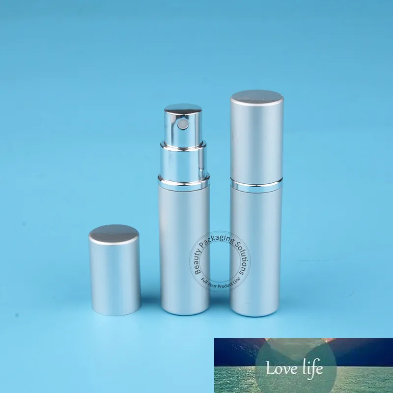 10pcs / Lot 5ml Пустой стакан алюминиевый атомизатор Контейнер Малый спрей бутылки Parfum Cosmetic контейнер для жидкости горшок