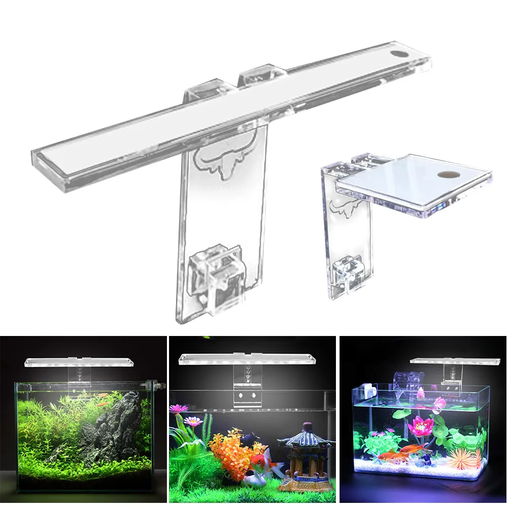 Luz lâmpada de aquário levou luz de plantas se encaixa tanques 3-8mm espessura aquático lâmpada aquário bracket luz ud88 y200922