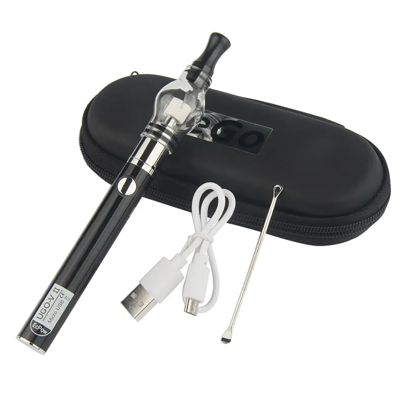 UGO V II Wax Dab Shatter Verre Globe Dome Vape Pen Kit 650 900 mAh Evod Micro USB Passthrough Ego T Vaporisateur Batterie