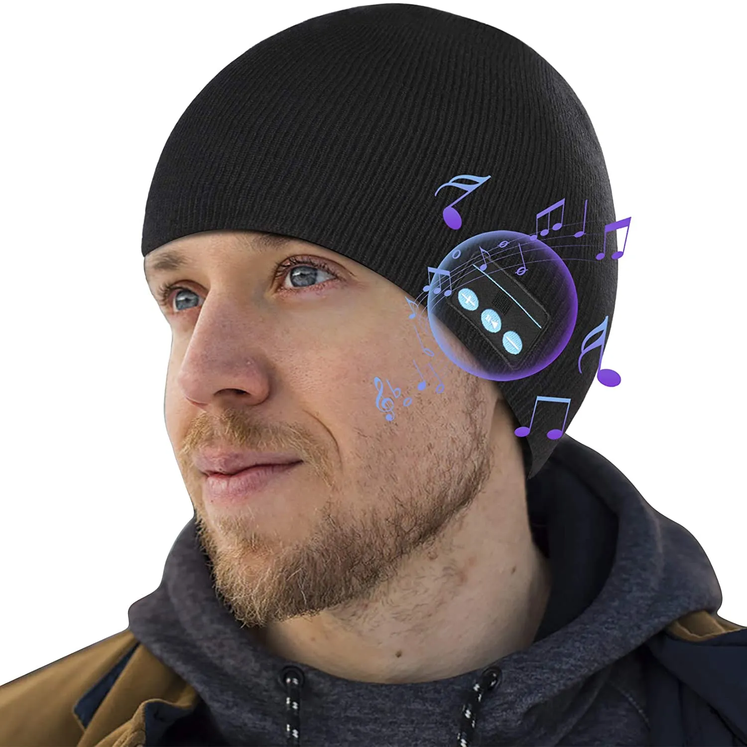 Słuchawki telefonu komórkowego Bluetooth 5.0 Bezprzewodowa Muzyka Beanie z głośnikami Pomysł prezenty dla mężczyzn i kobiet