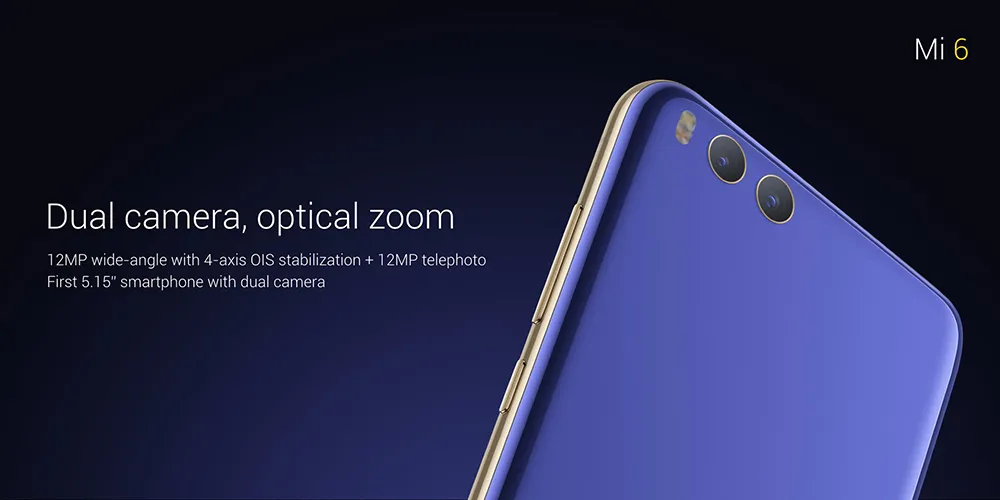 Xiaomi Mi 6 4G Smartphone 5.15 inch MIUI 8 Snapdragon 835 Octa Core 2.45GHz Dual 12.0MP Rear Cameras Splash Resistant