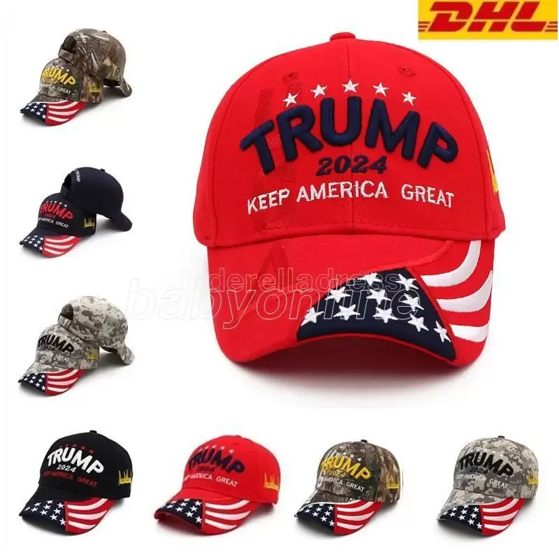 Trump Hut 2024 US -amerikanische Präsidentschaftswahlkappe Baseball Caps Verstellbare Geschwindigkeitsrückprall -Baumwollsporthüte