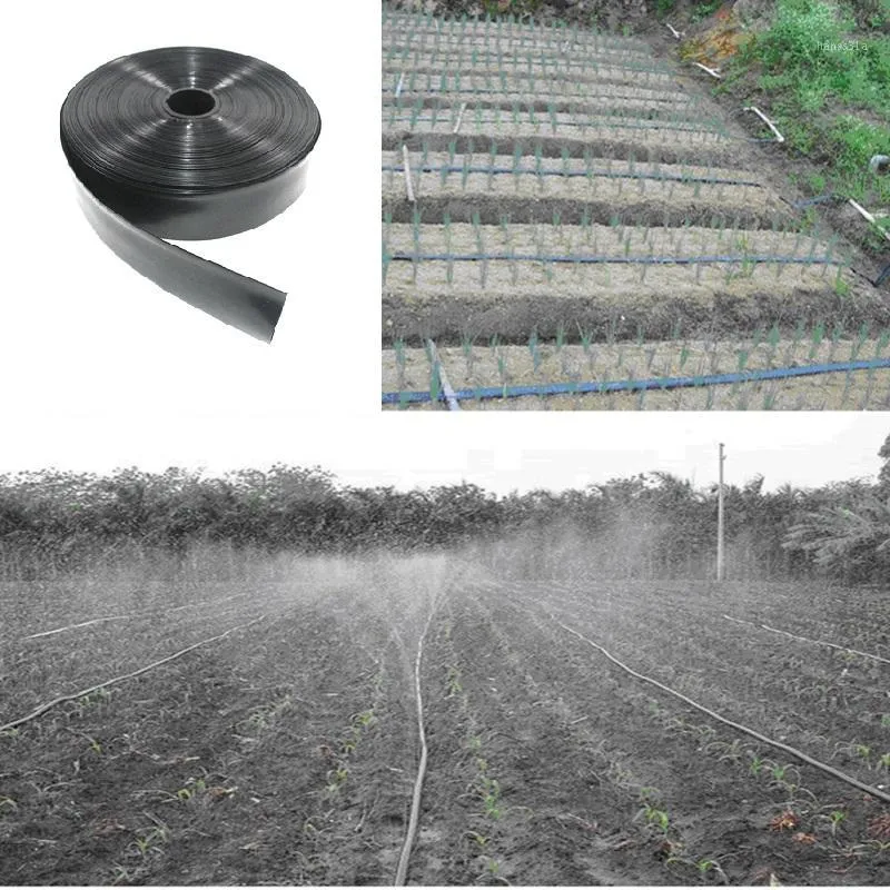 50/100/200 Meters Roll Vattningssystem Flat Drip Line Garden Soft Drip Tape Irrigation Kit N45 / 1 '' 3 Hålslange1