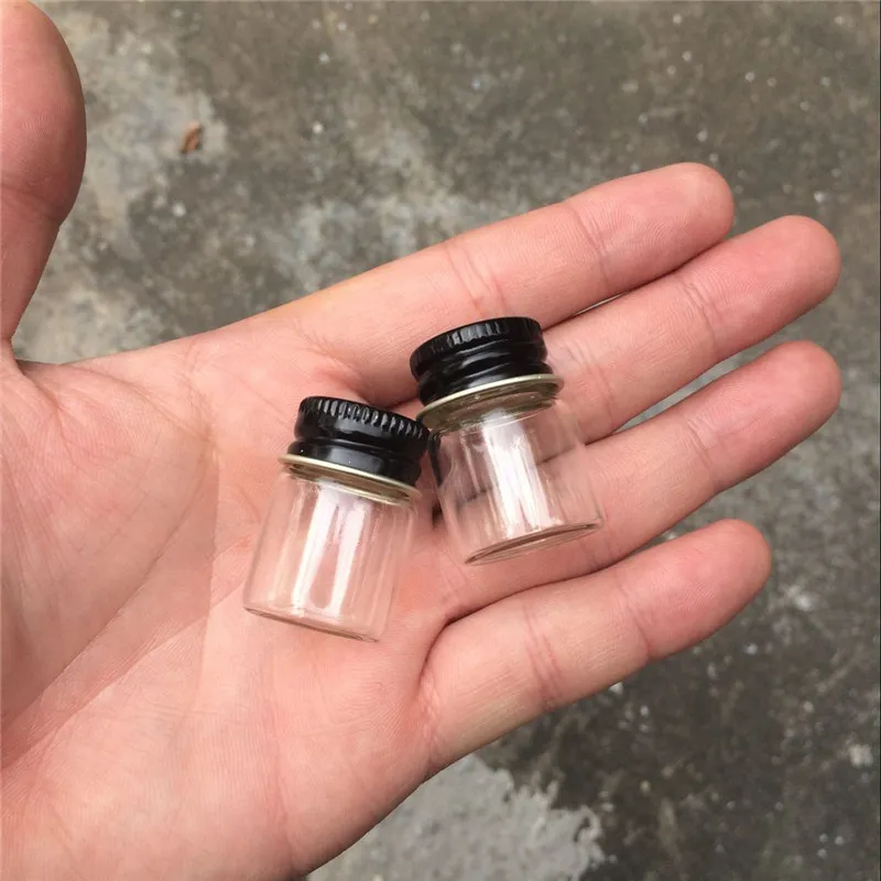 5ml Glass Bottles With Aluminium Cap Small Transparent Mini Empty Glass Jars Bottles Botellas