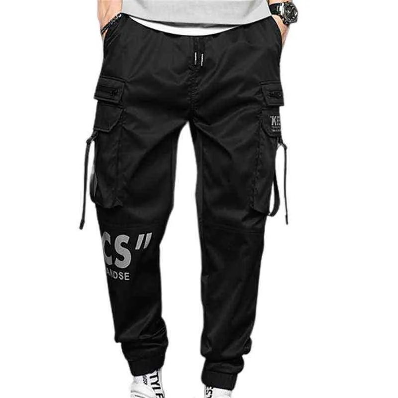 Hommes décontracté plaine confortable pantalon Cargo poches sport travail Long pantalon doux extérieur H1223