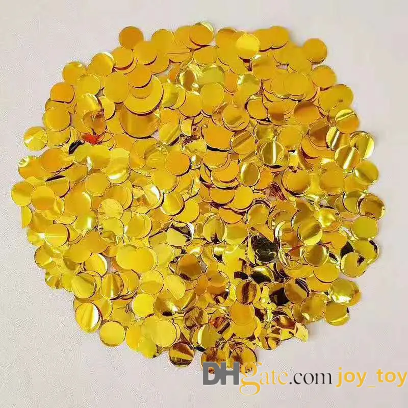 Mix 10g/bag Glitter Foil Metallic Confetti 1.5cm Round Dot Scatter Confetti Gold Silvery Rose Gold Confetti for bobo balloons boxes