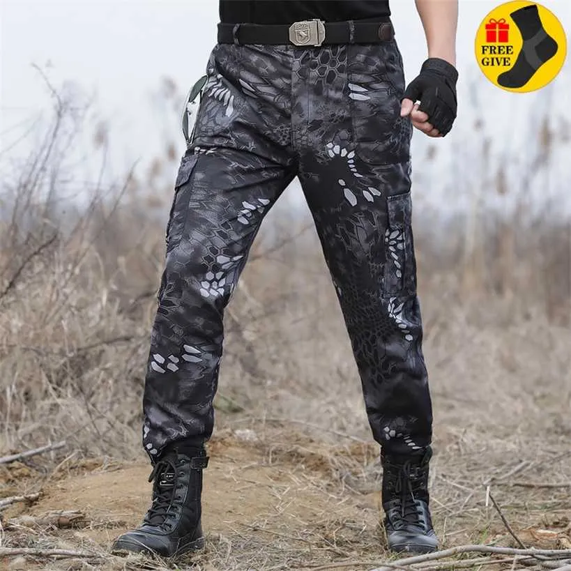 Pantalones para hombres Otoño Jogger Camo Camuflaje Cargo Hombres Ejército  Homme Hip Hop Tamaño S-XL