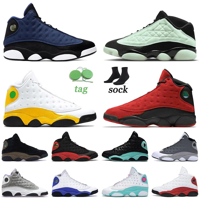 Top 13 13s XIII Basketball Shoes Singles Day Brave Blue Del Sol Reverse Bred Jumpman Sneakers Soar Green Mens Women Trainers Sneakers 36-47