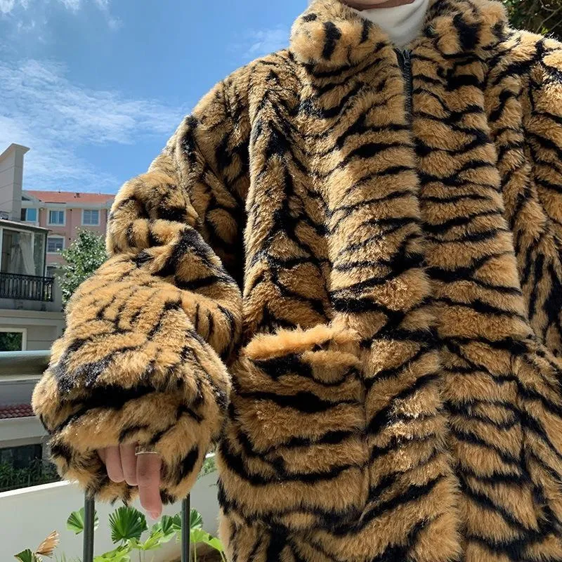 Tiger faux deals fur coat