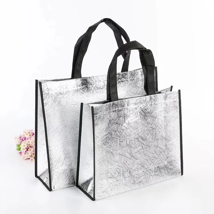 Reusable Women Shopping Bag Large Capacity Canvas Gift Wrap Travel Storage Bags Laser Glitter Female Handbag Grocery Canvas Tote