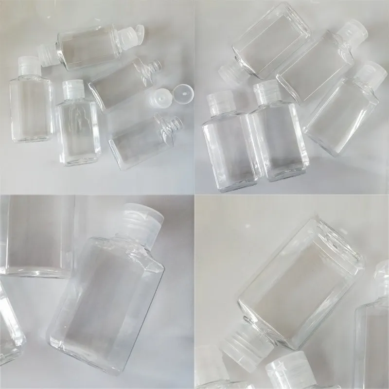 Transparent Hand Sanitizer Plastic Bottles Empty Alcohol Disinfection Container Mini Liquid Makeup Package Sub Bottles 60ml 0 59yj E19