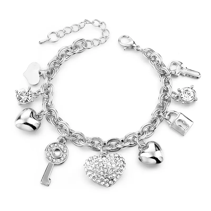 Mode Heart Beetle Charm Armband Bangles För Kvinnor Guldpläterad Armband Österrikiska Kristallkedja Pulseras