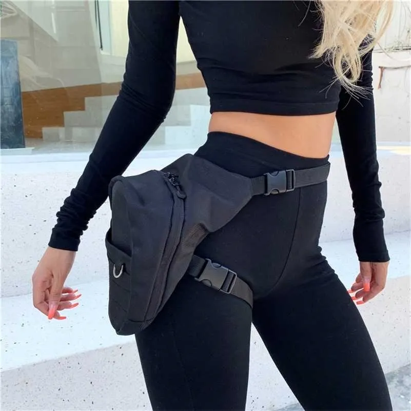 Nylon dij drop been tas voor mannen vrouwen tactische militaire taille pack motorfiets fiets fietsen reizen outdoor sport fanny 220119